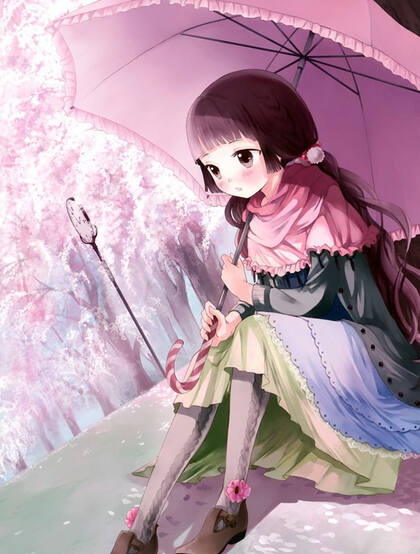 【小雨伞】二次元撑小雨伞唯美意境美图