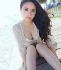 秀人模特海边木栈道清凉写真组图7