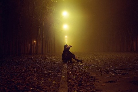 孤独男人伤感照片-孤独的风景