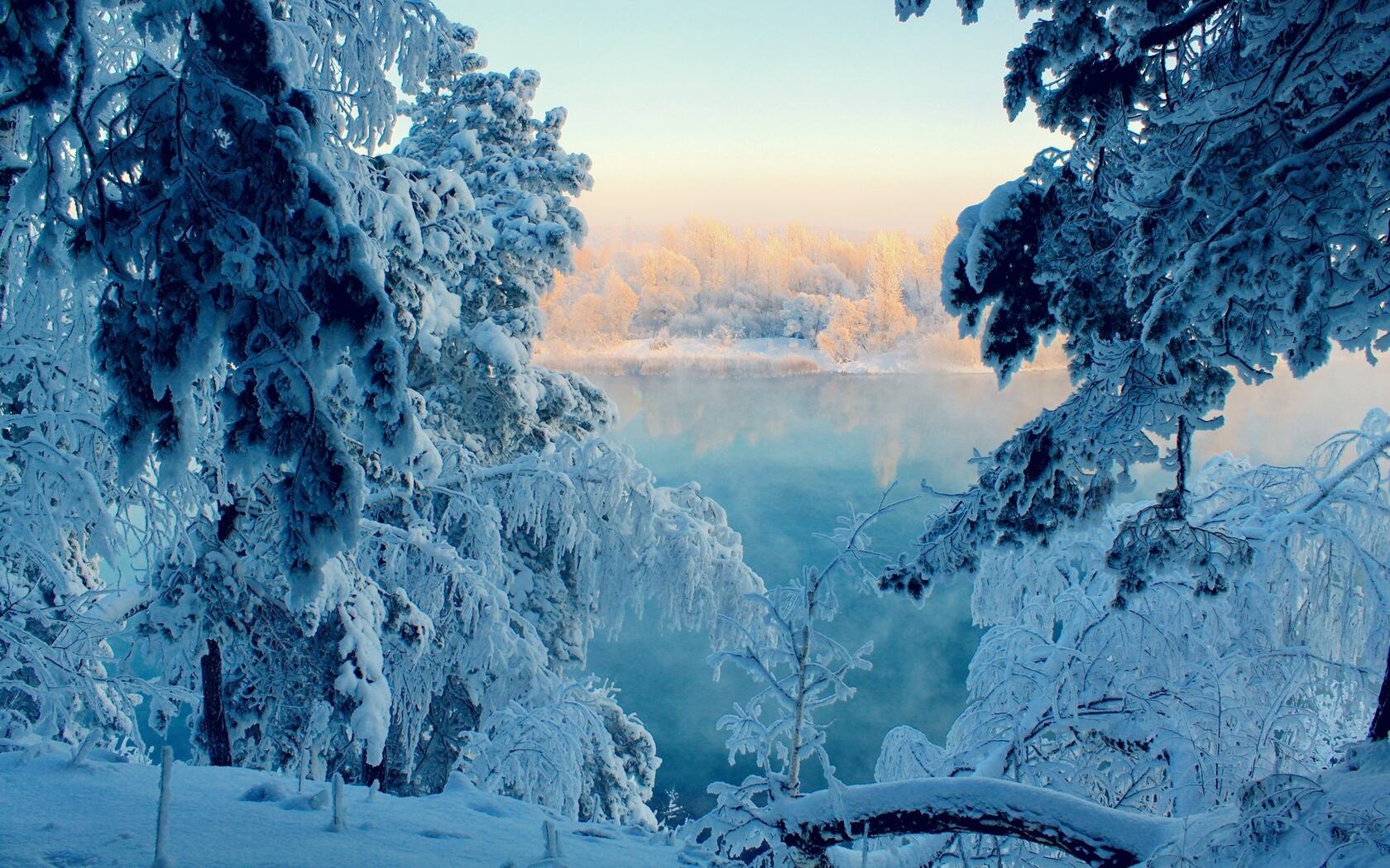 下雪了！白雪风景高清壁纸套图套图21