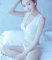 清透的纯白蕾丝-性感女孩纯美私房写真图片