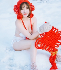 雪地里的养眼美模徐cake 唯美户外内衣写真美图组图31