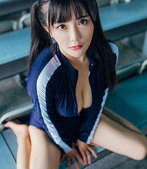 巨乳美少女阿乖Kiddo紧身制服高清写真图集