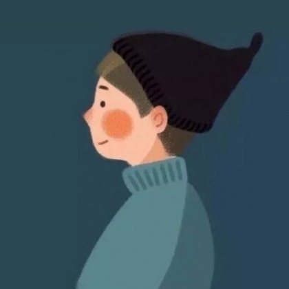 成年成熟男女冬天穿着毛衣的卡通简约版手绘头像