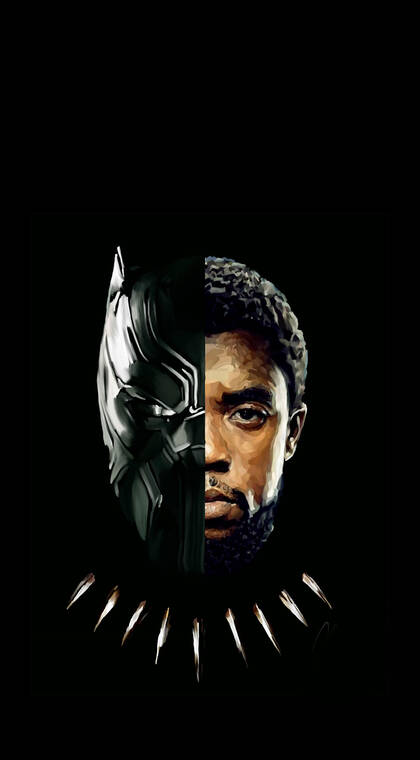 漫威非洲裔超级英雄《黑豹》中的主角手机壁纸