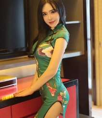 性感优雅旗袍美女刘美眉高清居家厨房好看写真图片