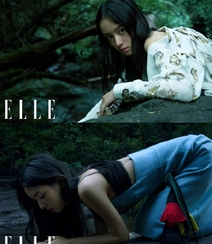 周也，邓恩熙，伊然个性非主流魔幻丛林主题《elle》杂志写真组图8