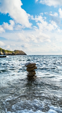 航拍靓丽的海上风景手机壁纸组图9