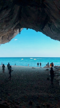 海上的礁石，溶洞风景手机背景图片组图14