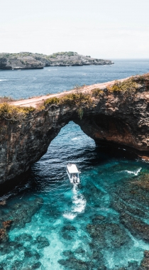 海上的礁石，溶洞风景手机背景图片组图15