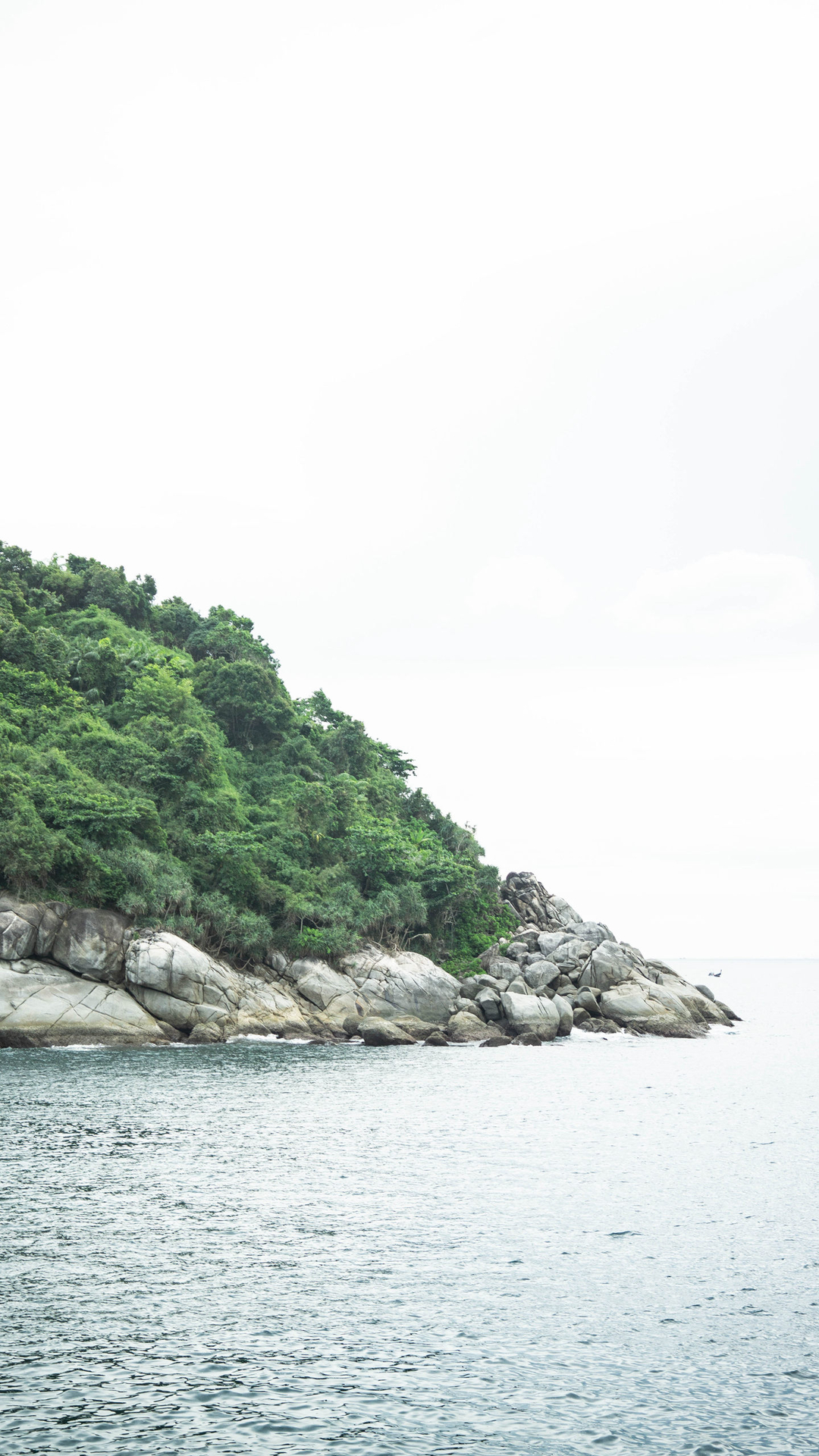 航拍海上的小岛，灯塔的唯美海上风景手机壁纸套图12