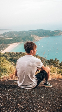 唯美的海边城镇，海洋风景手机背景图片组图12