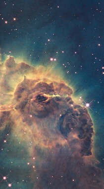 炫彩的宇宙星云，银河系高清手机壁纸