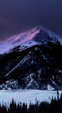 美丽的云海山脉，夕阳落山的唯美场景高清手机壁纸组图3