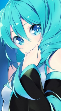 穿和服的初音，日系风格初音动漫手机壁纸组图1