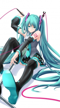 穿和服的初音，日系风格初音动漫手机壁纸组图5