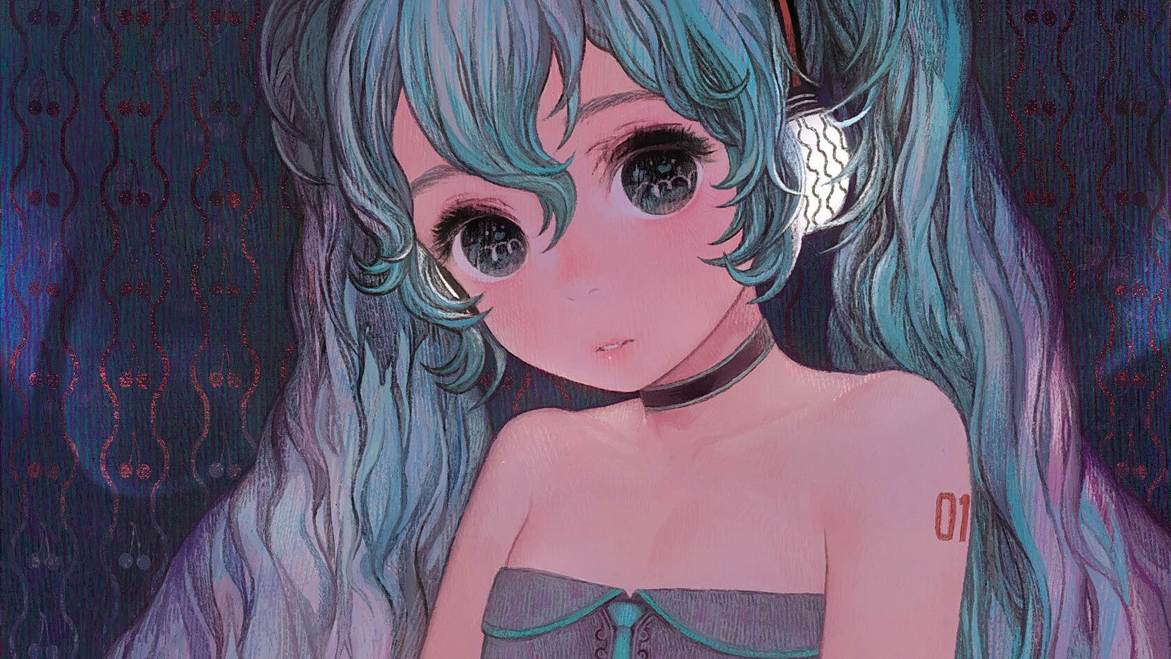 樱花动漫少女初音，穿和服的初音高清电脑壁纸第6张图片