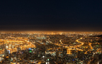 璀璨的城市夜景灯光，直升机上看城市的唯美壁纸图片组图2