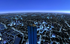 璀璨的城市夜景灯光，直升机上看城市的唯美壁纸图片组图5