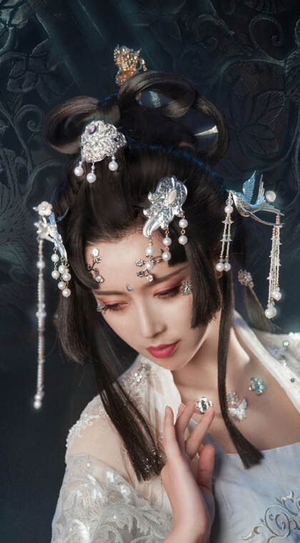 唯美的画风，美艳的古代美女手机壁纸下载