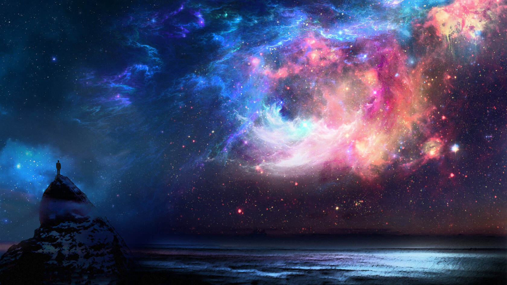 炫丽唯美的宇宙星云，神奇浩瀚的宇宙桌面壁纸图片套图3