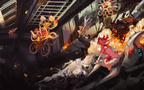 二次元仙女“木之本樱”和他的宠物狗炫彩壁纸，画风太美了组图3