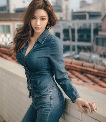 南韩绝美网拍美女尤物Ssovely紧身衣，牛仔裤系列写真图集（一）组图6