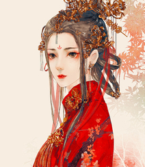 古风美人，唯美古风美人手绘插画美图，绘师画画的慕白作品组图6