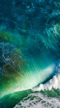 深海的青色海水浪花唯美超清手机壁纸