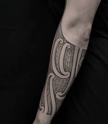 玛雅图腾纹身图案，复古好看的黑白个性玛雅图腾纹身图片组图1