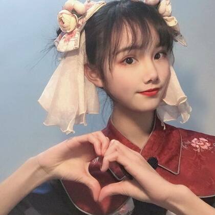 双丸子头可爱小姐姐cosplay汉服小丫鬟QQ头像