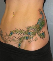 性感女人腹部纹身图案，创意十足的女生腹部纹身图案图片作品组图5