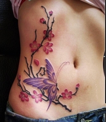 性感女人腹部纹身图案，创意十足的女生腹部纹身图案图片作品组图4