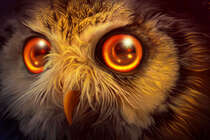 卡斯兰大眼睛的猫头鹰动物壁纸