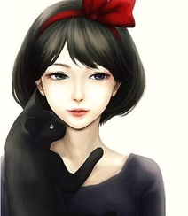 猫与少女，手抱猫咪的二次元美少女插画图片组图2