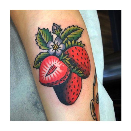 好多可爱的水果，女生身体各部位的可爱水果彩绘纹身图片图片