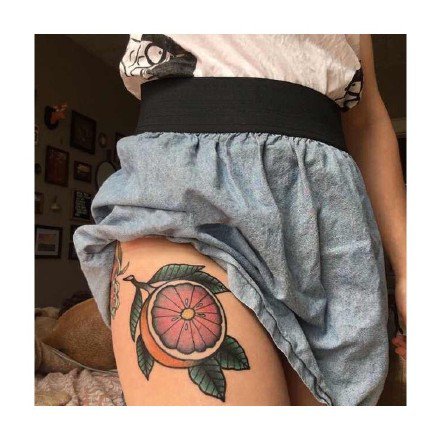 好多可爱的水果，女生身体各部位的可爱水果彩绘纹身图片图片