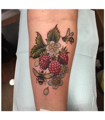 好多可爱的水果，女生身体各部位的可爱水果彩绘纹身图片组图4