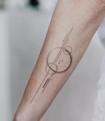 线条感很强的男生手臂几何纹身图案图片作品组图2