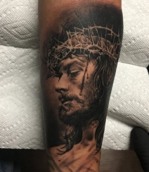 耶稣纹身，宗教类纹身图案耶稣精美创意纹身图片作品组图17