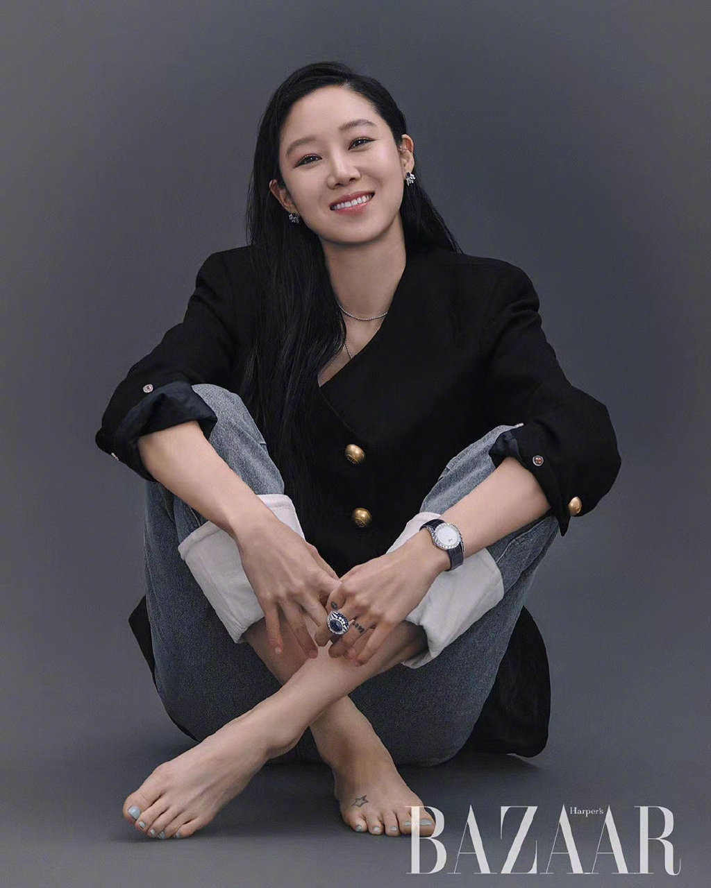 韩国女艺人孔孝真Bazaar六月号封面女郎潮装写真图片图片