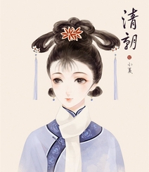 不同朝代女人的发髻发型精美好看手绘插画图片组图2