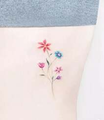 唯美小清新花朵，绿叶，花瓣系列女生纹身小图案图片欣赏组图3