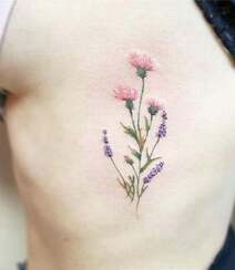 唯美小清新花朵，绿叶，花瓣系列女生纹身小图案图片欣赏组图14