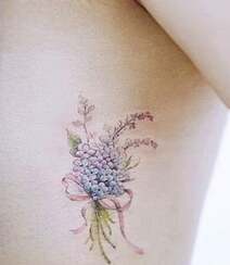 唯美小清新花朵，绿叶，花瓣系列女生纹身小图案图片欣赏组图11