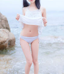 夏日海边穿着清凉的双马尾辫软萌妹子唯美清新写真图片组图26