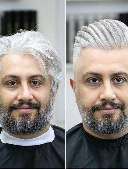 男士发型设计图片，欧美男士短发发型设计前后对比照图片