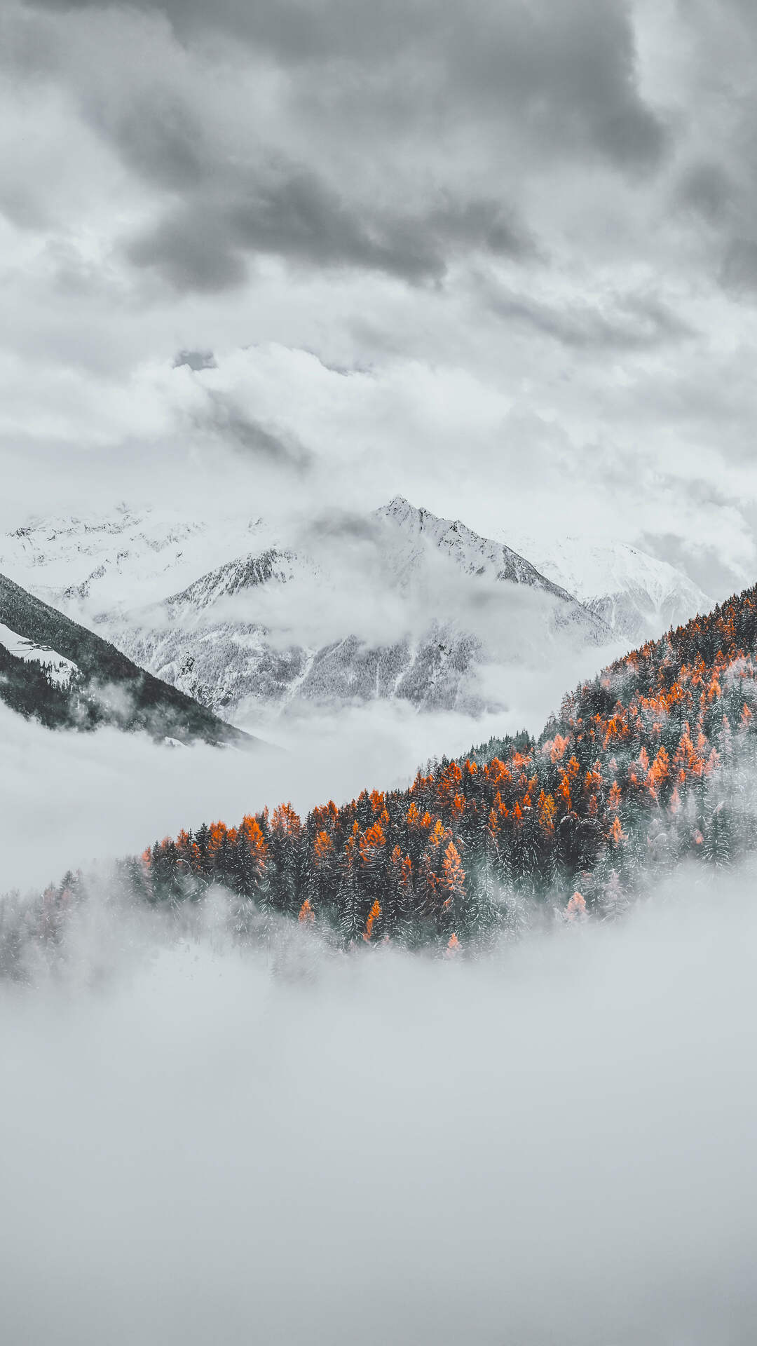 大气磅礴的唯美雪山风景手机壁纸套图1