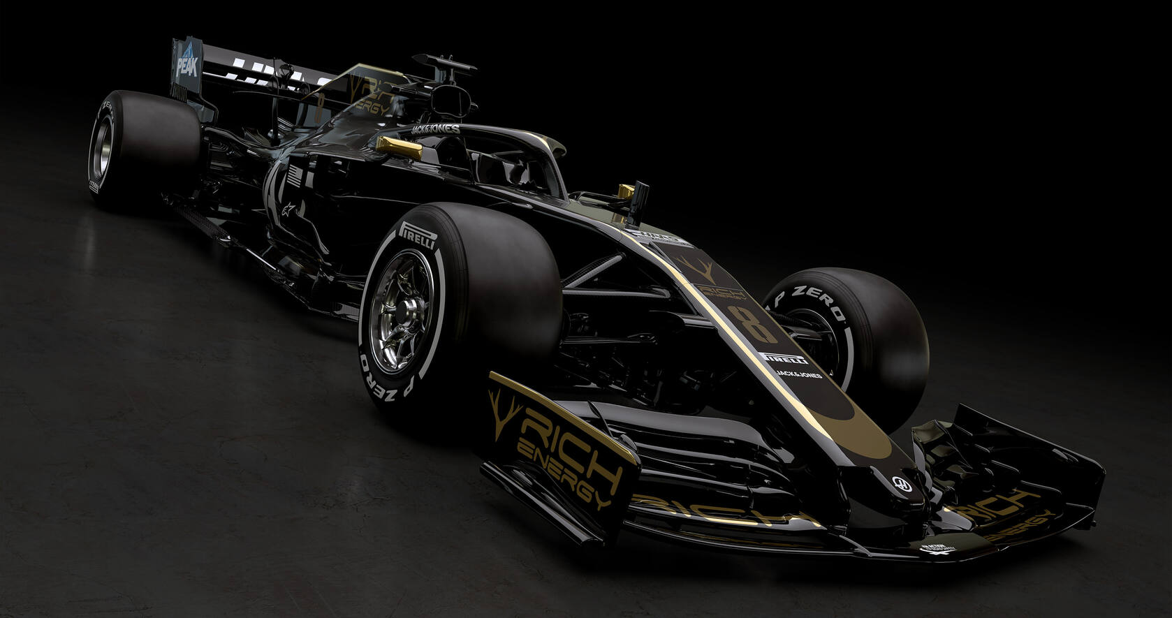 “雷诺F1车队R.S.19”黑黄涂装F1赛车桌面壁纸，酷不酷套图1