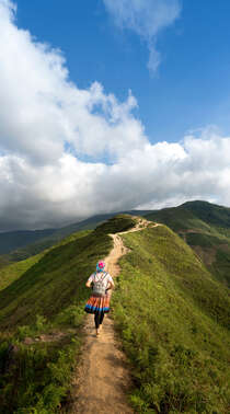 山顶小路等风景高清手机壁纸，走在上面一定心旷神怡。